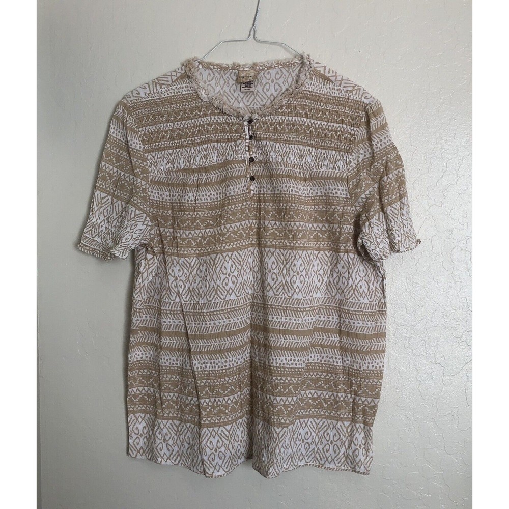 Covington Shirt Women’s XL  Short Elastic Sleeve Round Neck